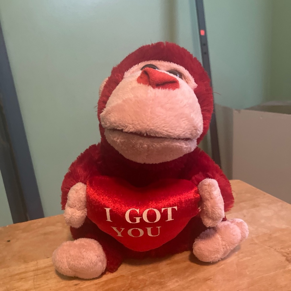 DanDee Valentine Sing/move “Feel Good” Red Gorilla Stuff Animal Heart “I Got U”